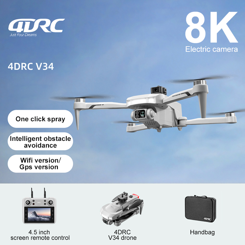 Drone Rc Team City - 2025 New V34 Drone 8K Camera