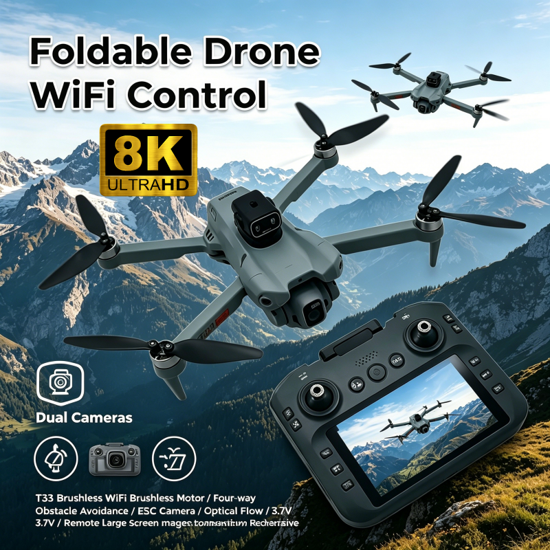 Drone Rc Foldable - 2026 New T33 RC Drone 8K