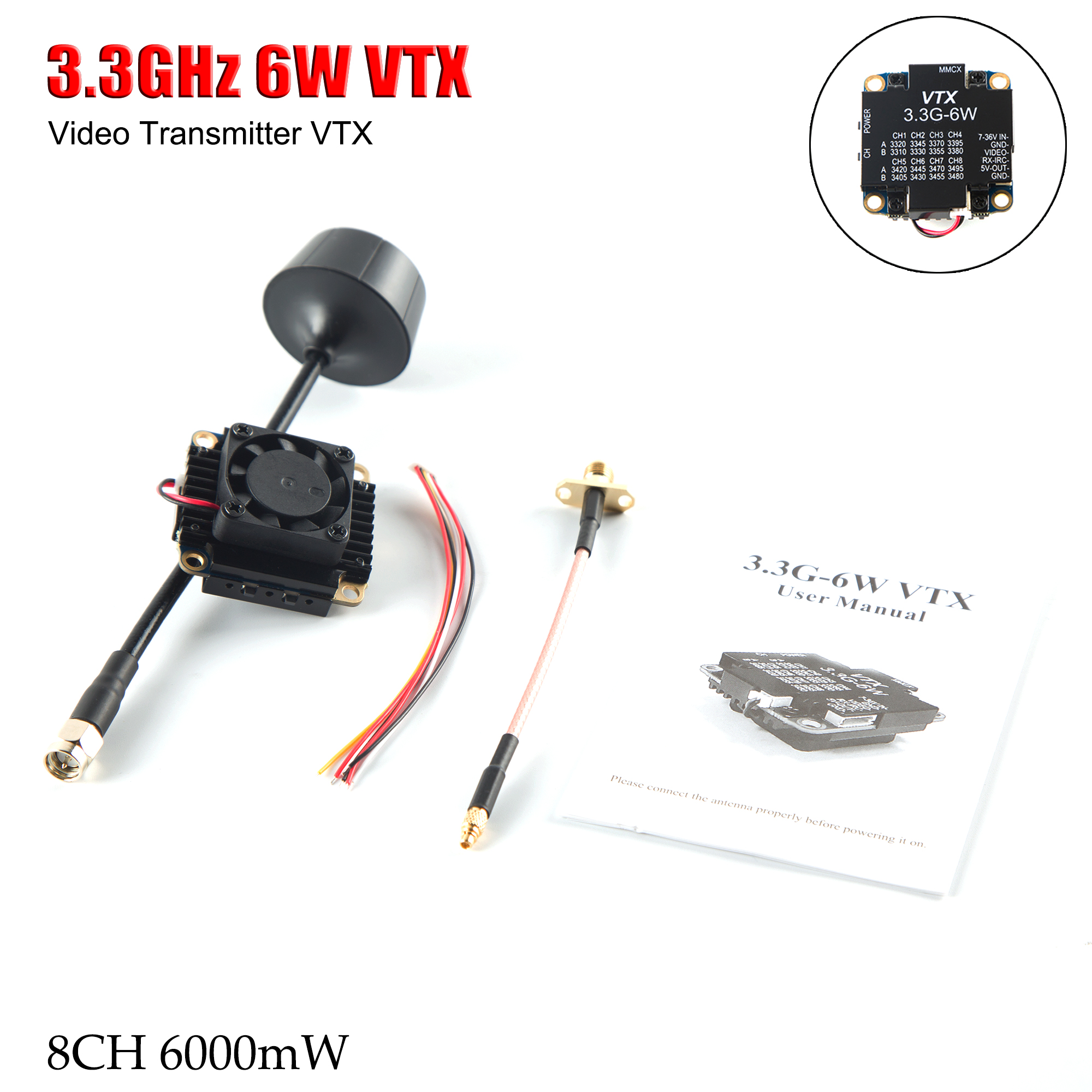 Drone Rc Remote Control - FPV Video Transmitter 3.3G 6W VTX