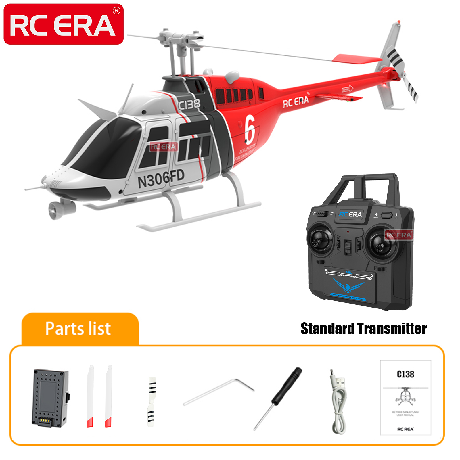 RC ERA C138 BELL 206 Jet Range - Rc Helicopter Gyro 리뷰 및 가격
