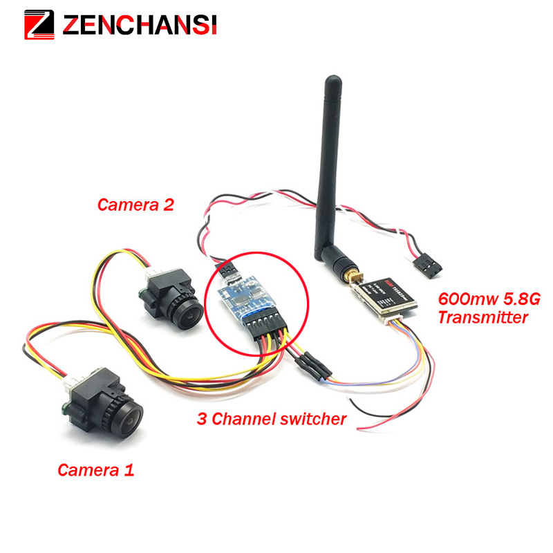 3 channel Dual Video camera CM - Fpv Camera Cmos 리뷰 및 가격