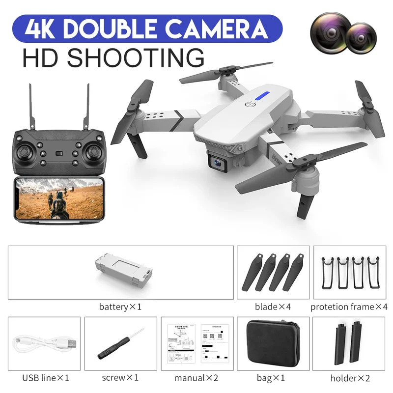 E88 ProIntelligent Folding Dro - Drone Rc Team City 리뷰 및 가격