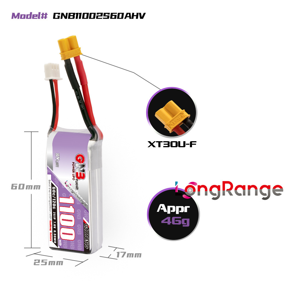 GNB 1100mAh 2S 3S 4S 6S 60C/12 - Drone Rc Leading 리뷰 및 가격