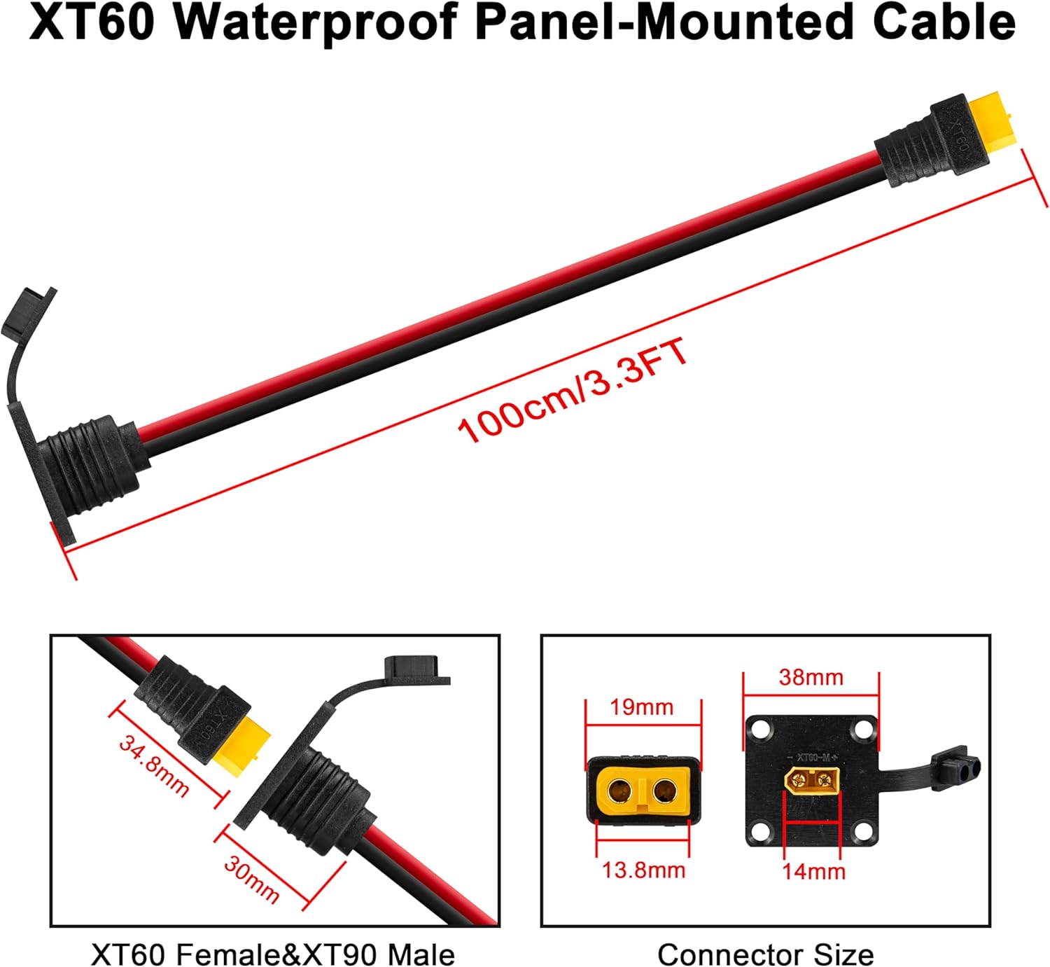 JMUYTOP 3FT 12AWG XT60 Panel M - Drone Rc Holder 리뷰 및 가격