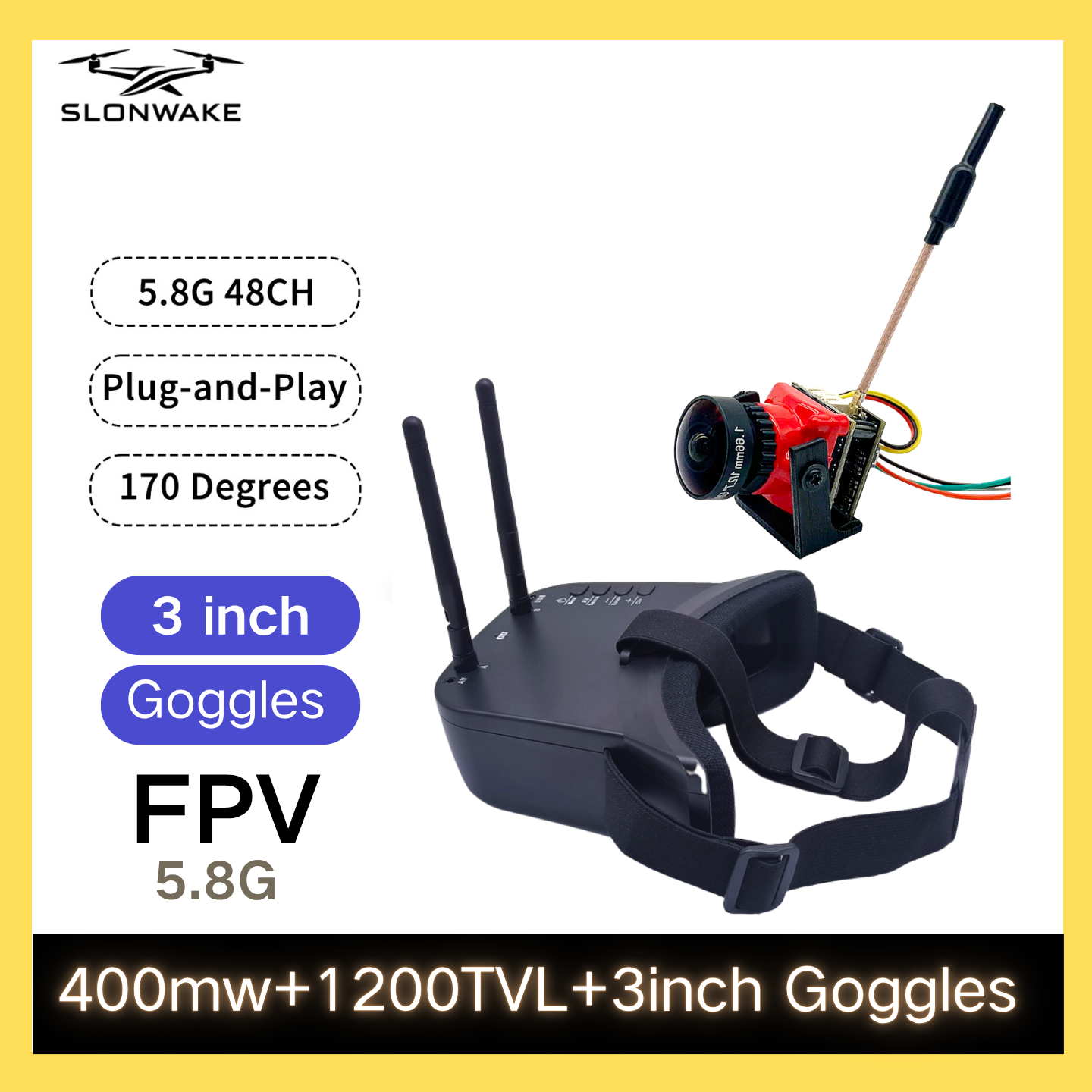 SLONWAKE 5.8G 48CH FPV 400mw V - Drone Rc Remote Control 리뷰 및 가격