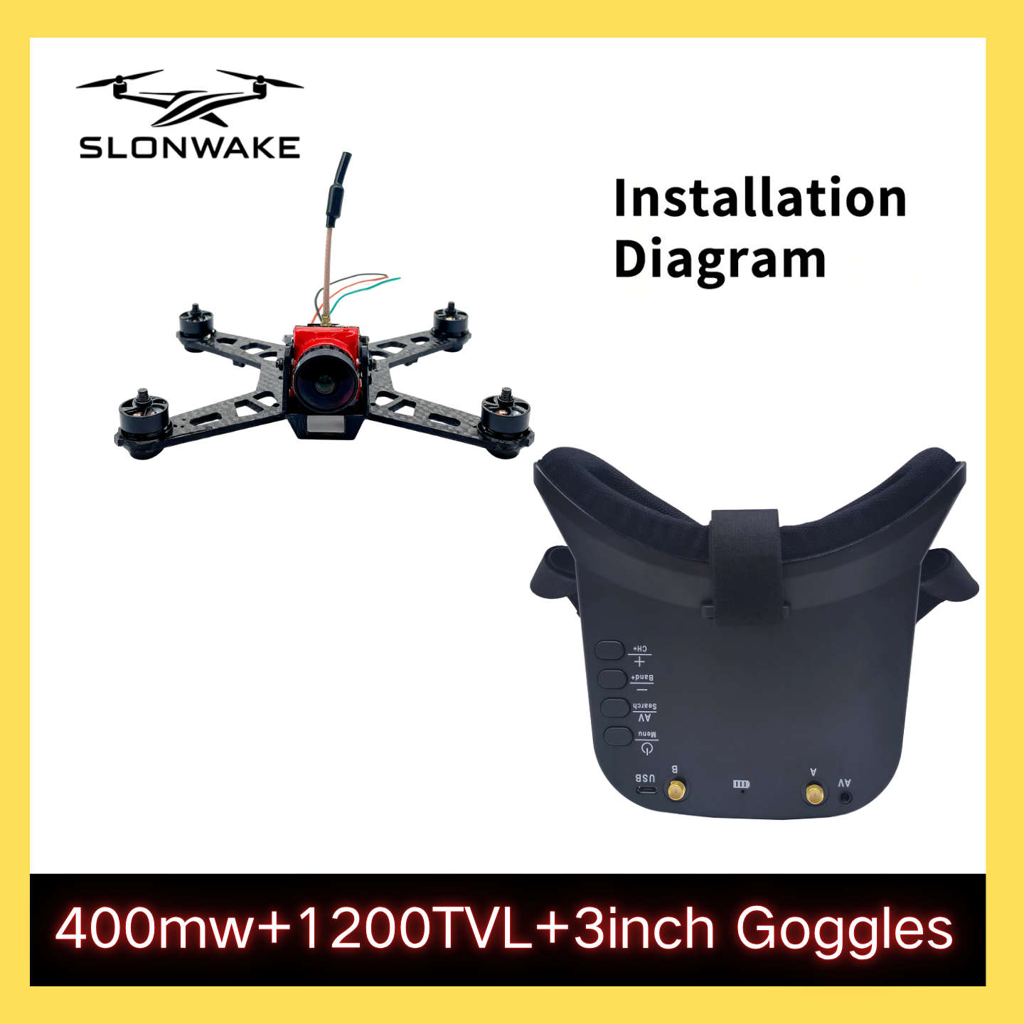 SLONWAKE 5.8G 48CH FPV 400mw V - Drone Rc Remote Control 리뷰 및 가격