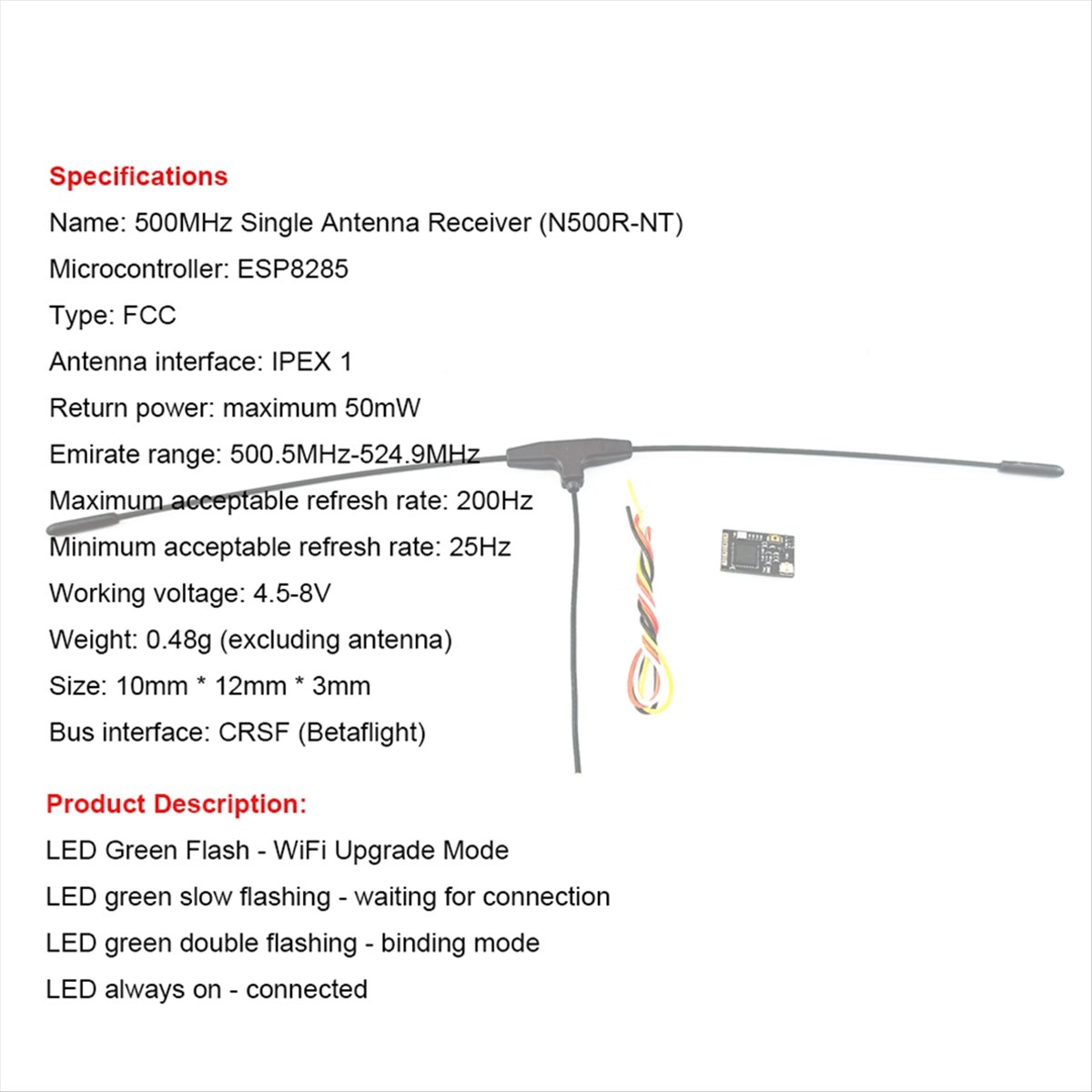 500MHz Receiver 500.5MHz-524.9 - Drone With Rc 리뷰 및 가격