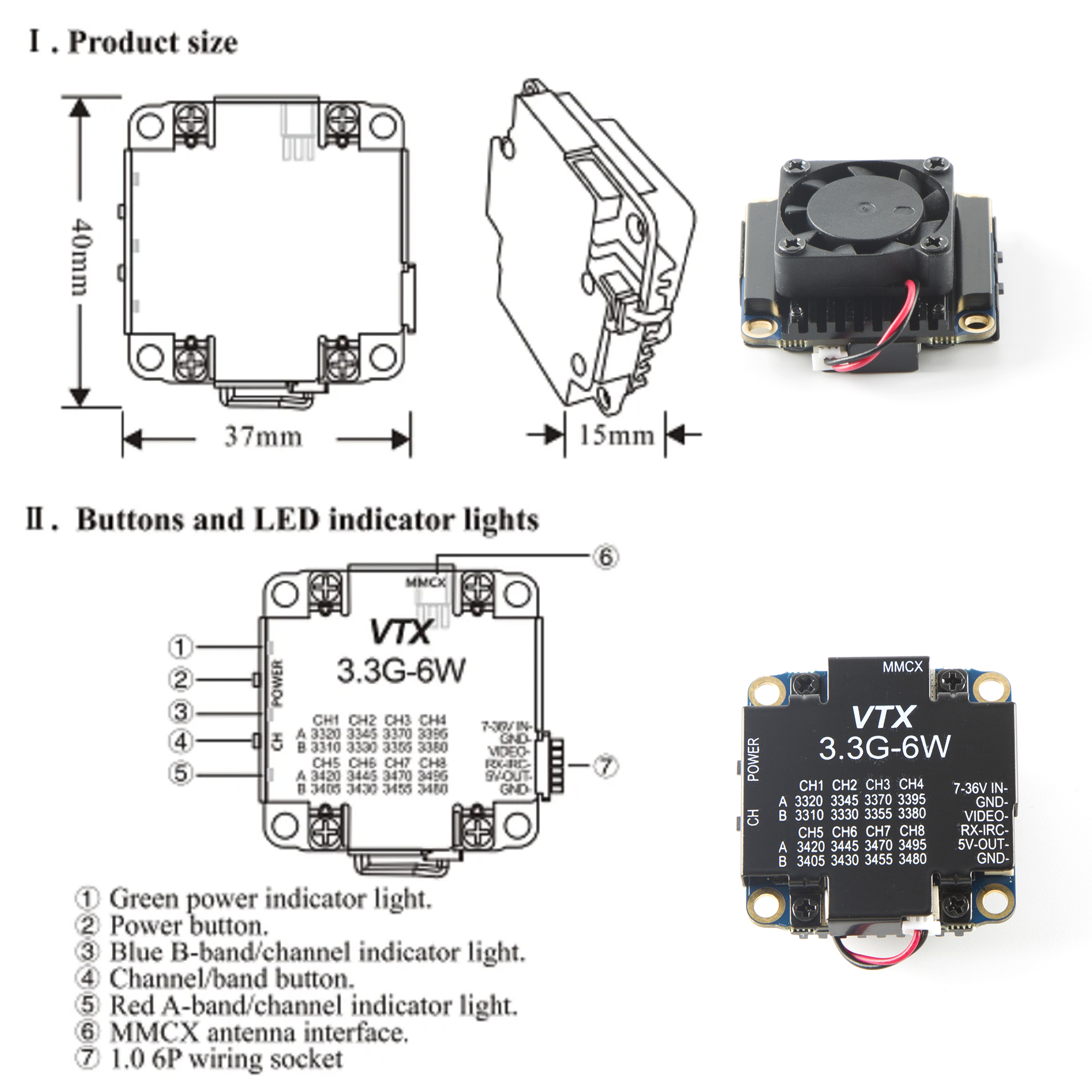 FPV Video Transmitter 3.3G 6W  - Drone Rc Remote Control 리뷰 및 가격