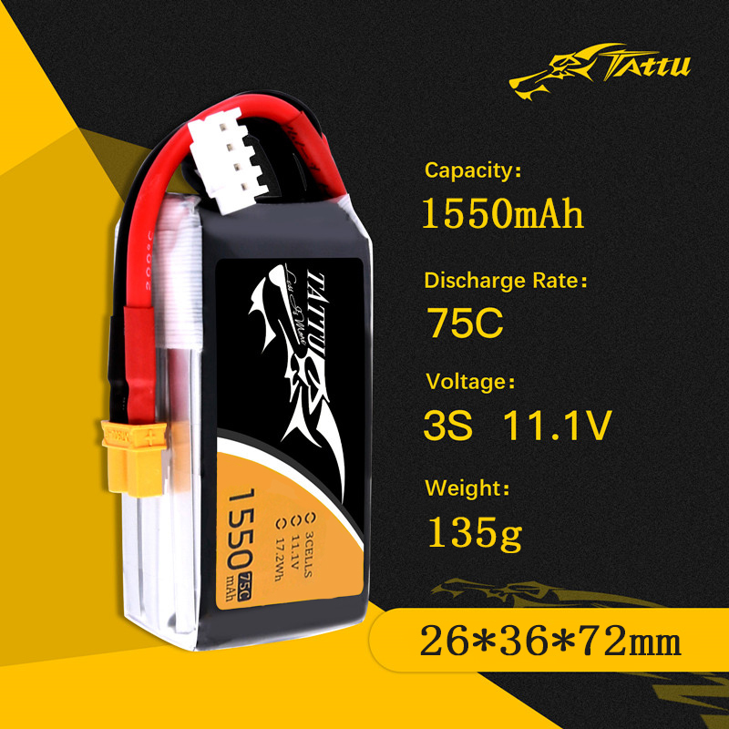 TATTU 3S 11.1V 1550mAh 75C LiP - Drone Zll Rc 리뷰 및 가격