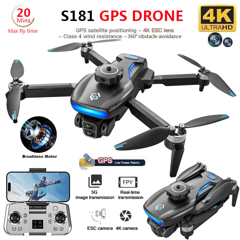 S181 GPS Drone 4K Professional - Drone Rc Team City 리뷰 및 가격